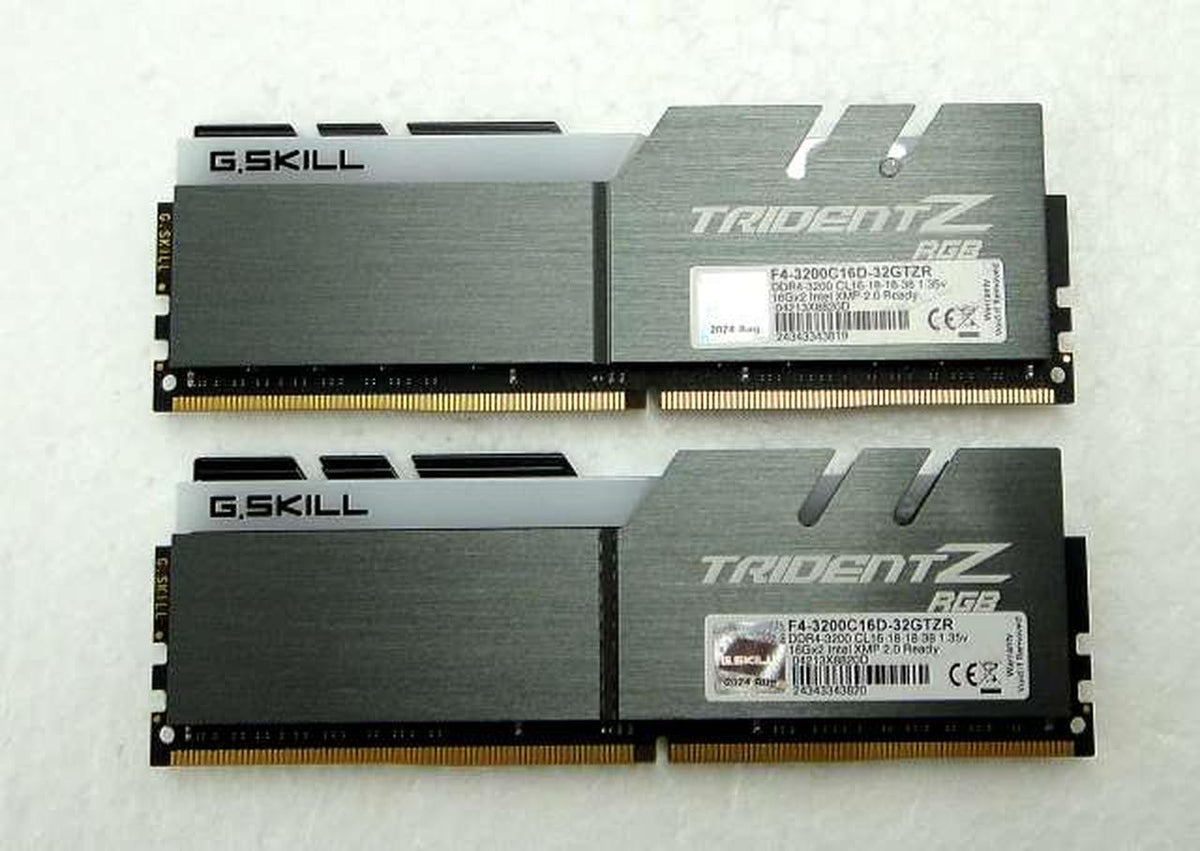 G.SKILL DDR4 Desktop Memory 16GB×2 Total 32GB F4-3200C16D-32GTZR