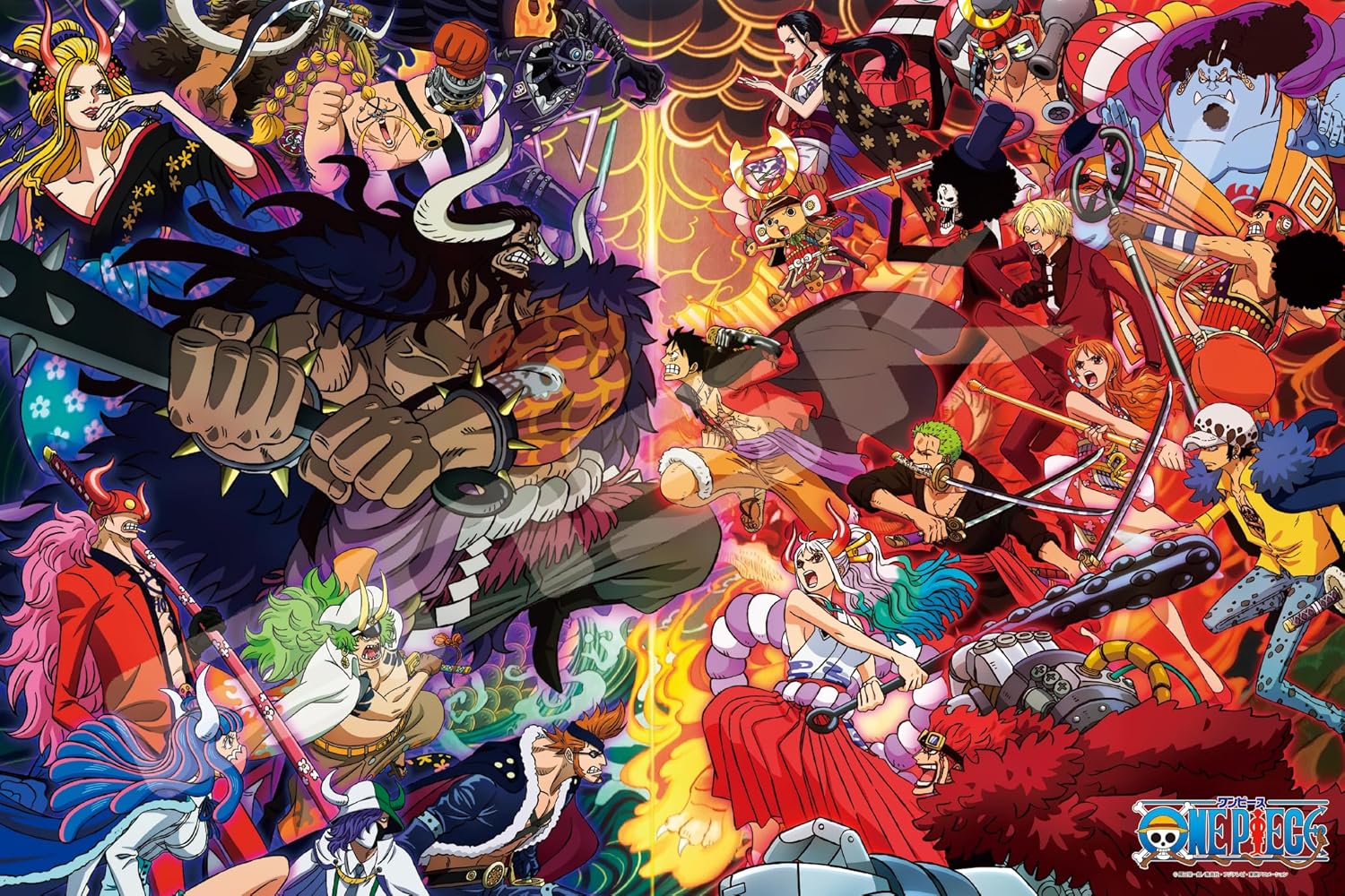 Ensky 1000-591 Onigashima Showdown!! - One Piece (Puzzle, 1000 Pieces, 50 x 75 cm)