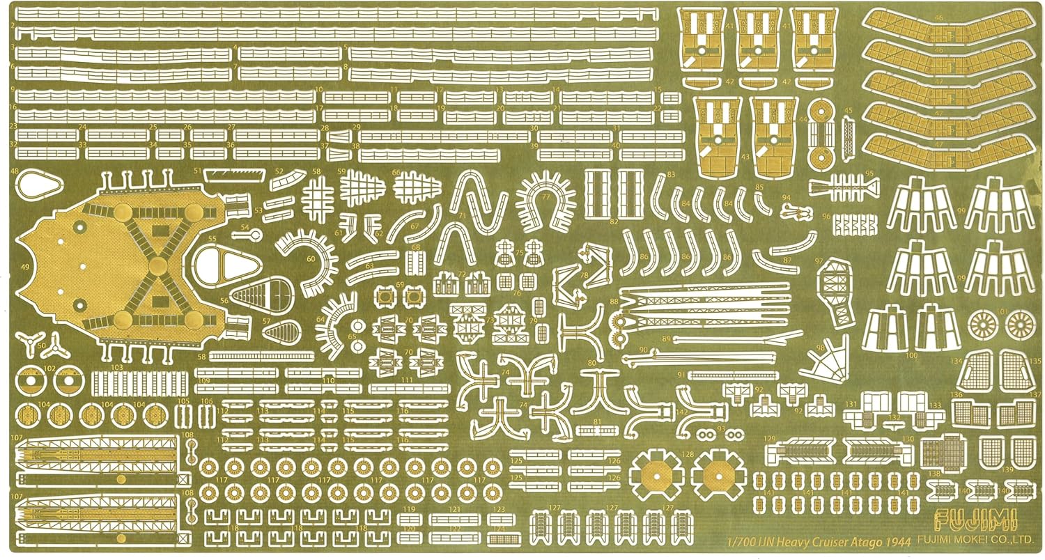 Fujimi GUP087 1/700 Imperial Japanese Navy Heavy Cruiser Atago Etching Parts
