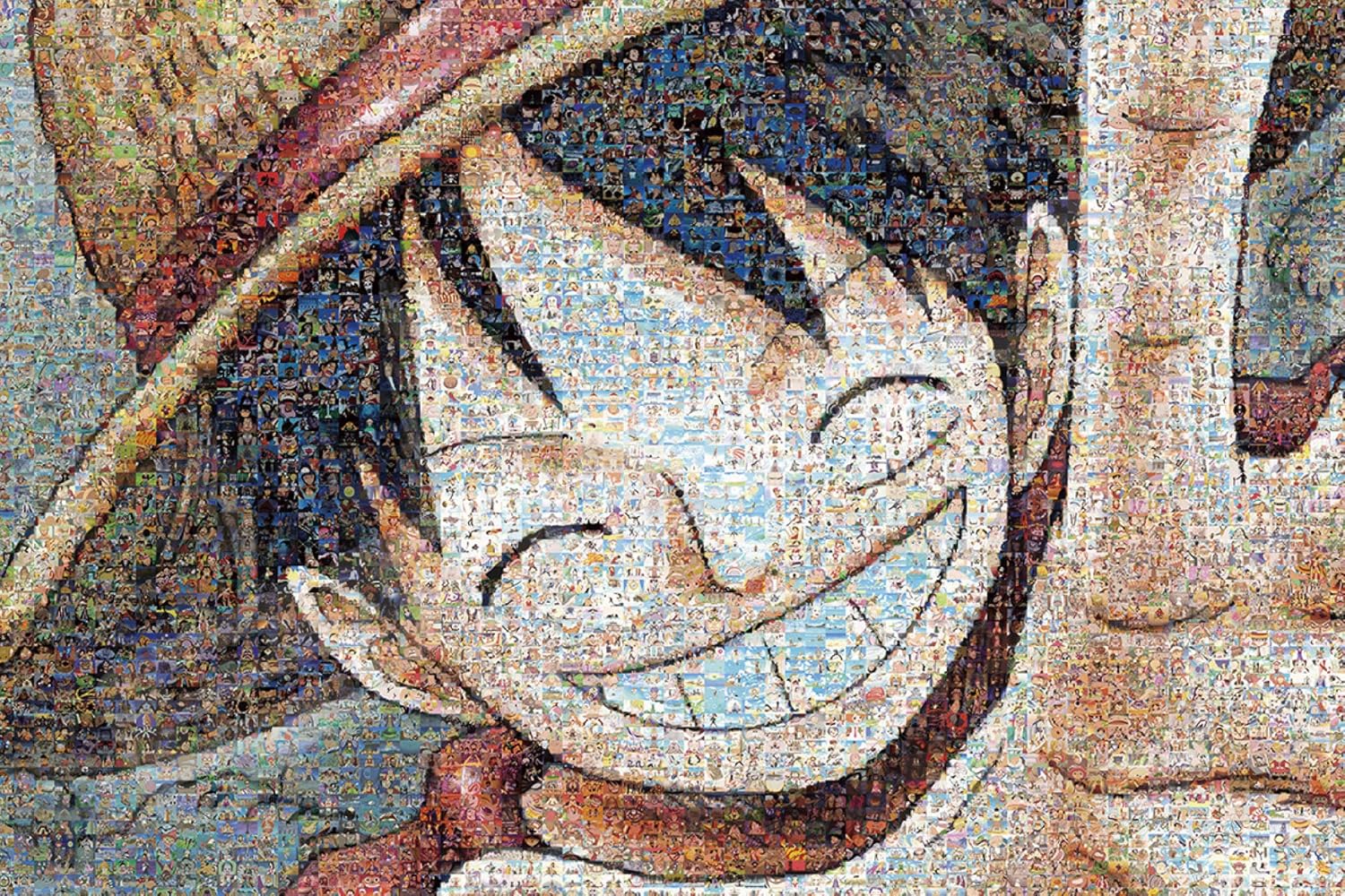 Ensky 1000-583 Mosaic Art Luffy - One Piece (Puzzle, 1000 Pieces, 50 x 75 cm)