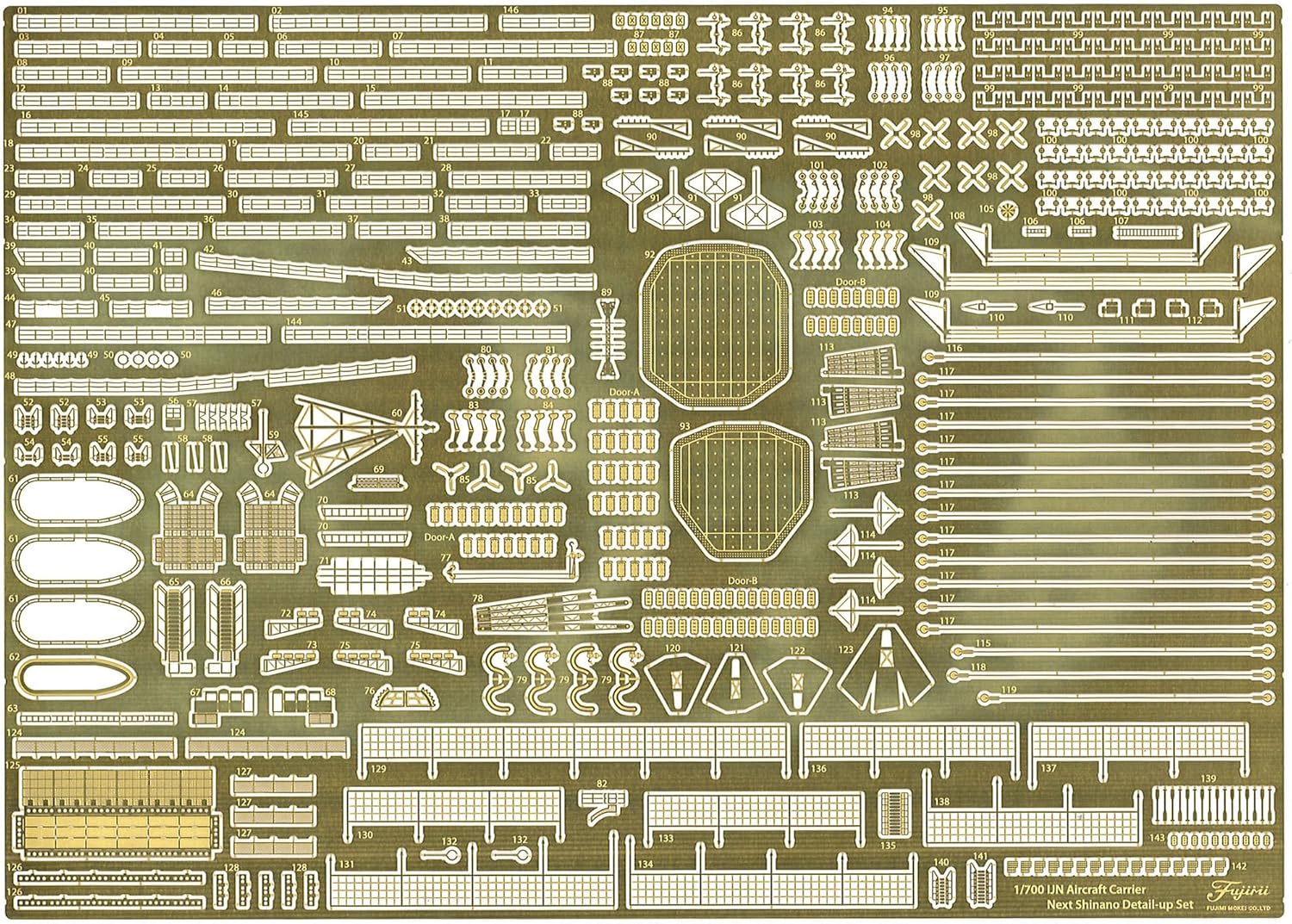 Fujimi 1/700 Japanese Navy Aircraft Carrier Shinano (Concrete Deck) with Etched Parts