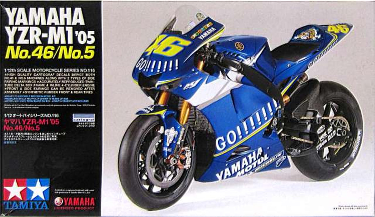 TAMIYA 1/12 Yamaha YZR-M1'05 No.46/No.5 "Motorcycle Series No.116" [14116] - Banzai Thrifting | BanzaiHobby