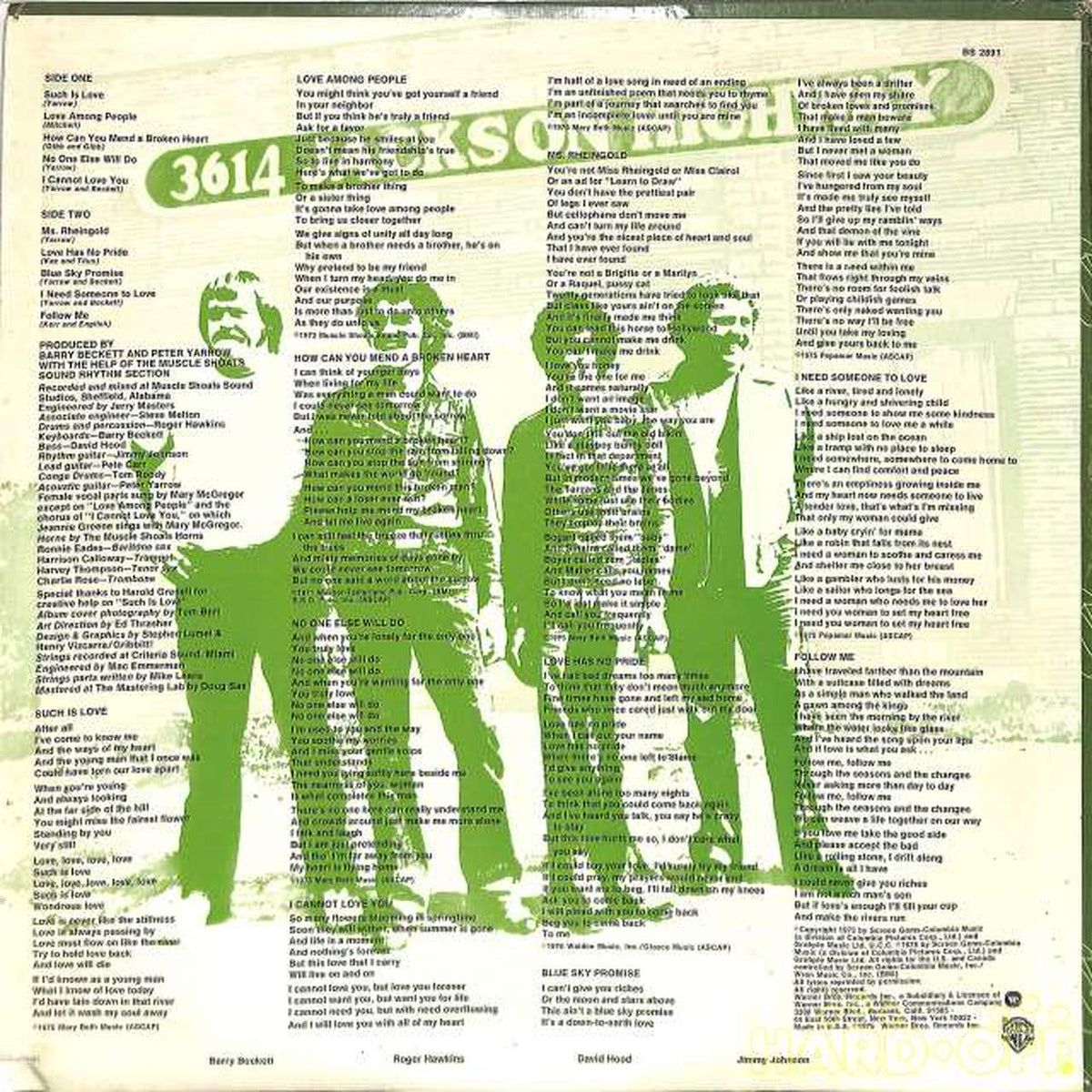 Warner Bros. (Import, USA) Peter Yarrow "Love Songs" BS-2891