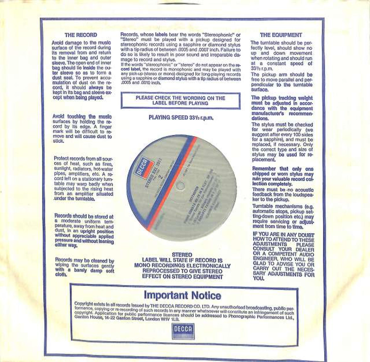 Decca (imported, English) Beethoven 'Hammer Lavia' Ashkenazy SXL-7011