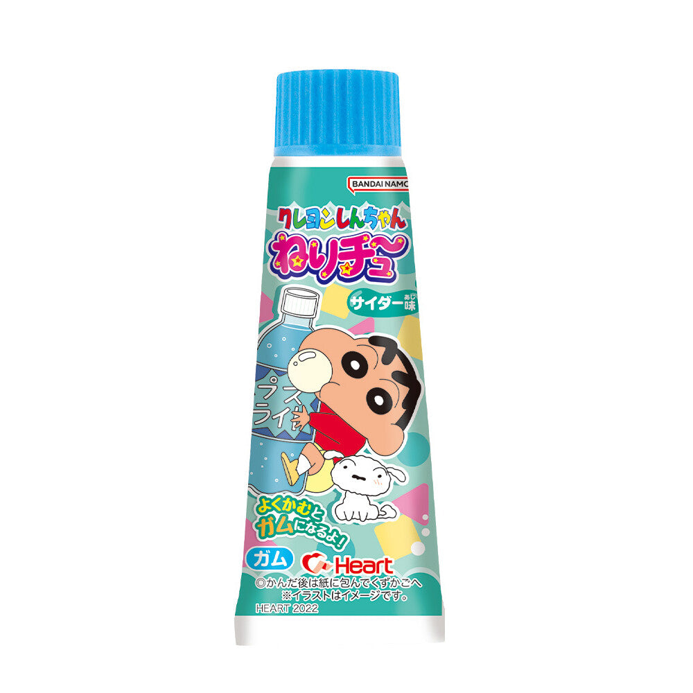 Heart Crayon Shin-Chan Tube Gum - Cider, 1 box (10 tubes)