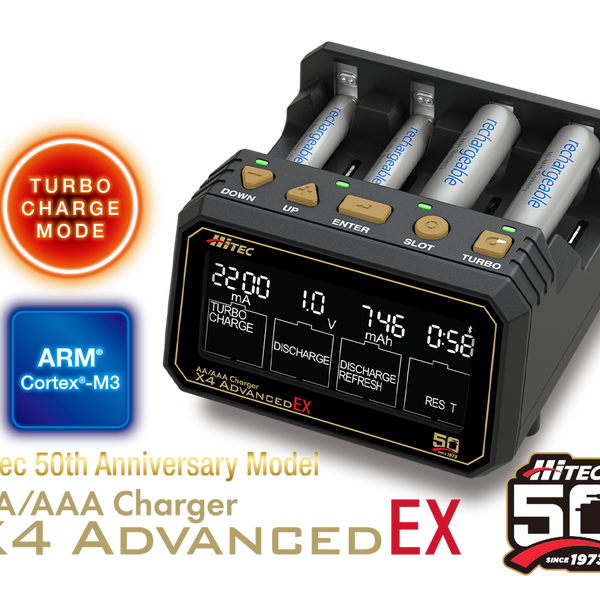 単三/ 単四充電器 AA/AAA Charger X4 Advanced EX ［ AA/AAAチャージャー X4アドバンス EX ］ | Hitec  Multiplex Japan Inc.