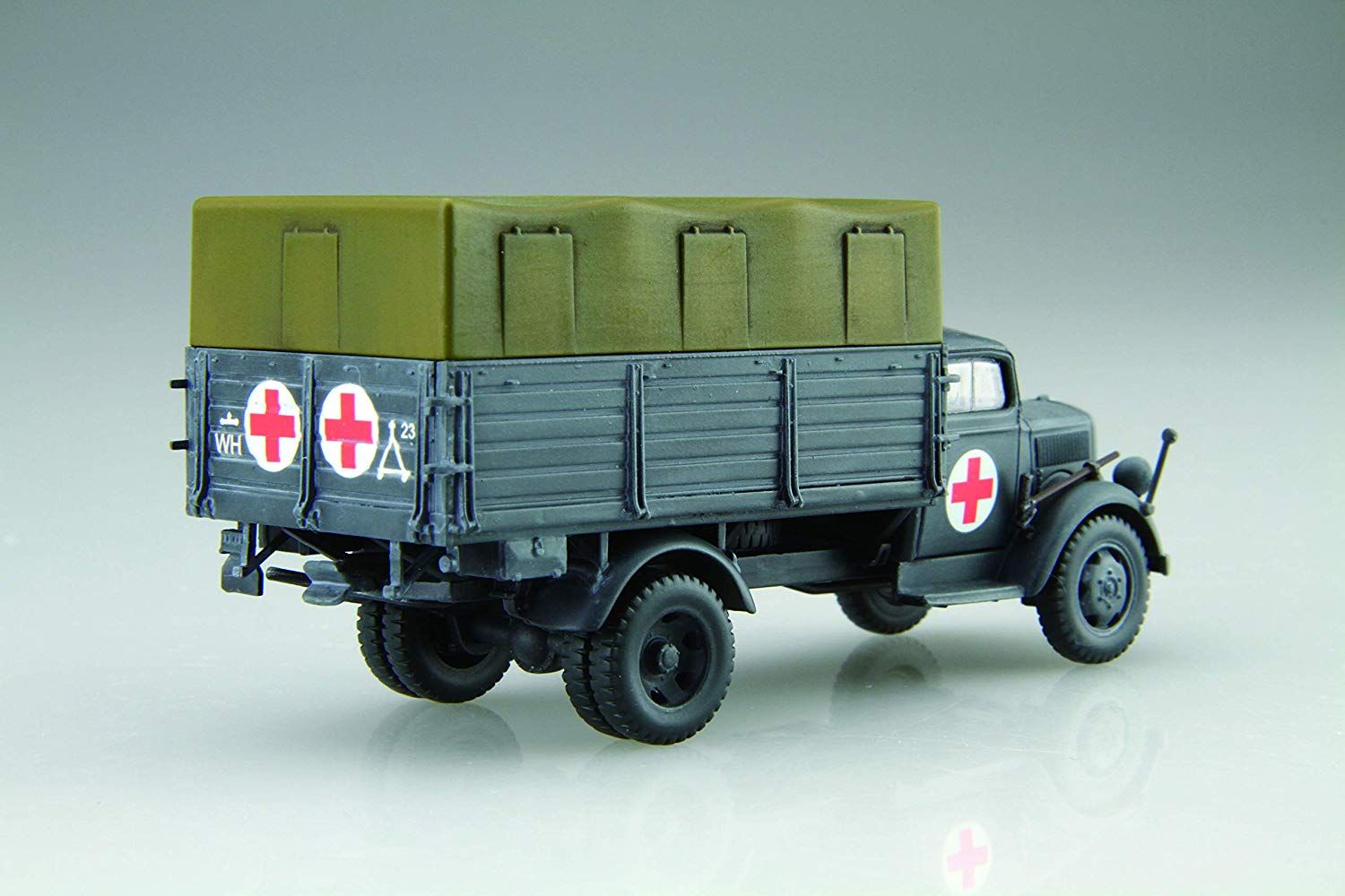 Fujimi German 3ton Truck (Camouflaged/Medical Van/Antiaircraft Ring Mou - BanzaiHobby