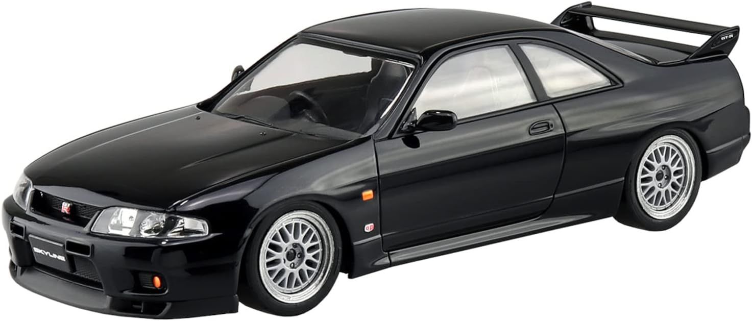 Aoshima 15-SP2 NISSAN R33 SKYLINE GT-R CUSTOM WHEEL(BLACK) - BanzaiHobby