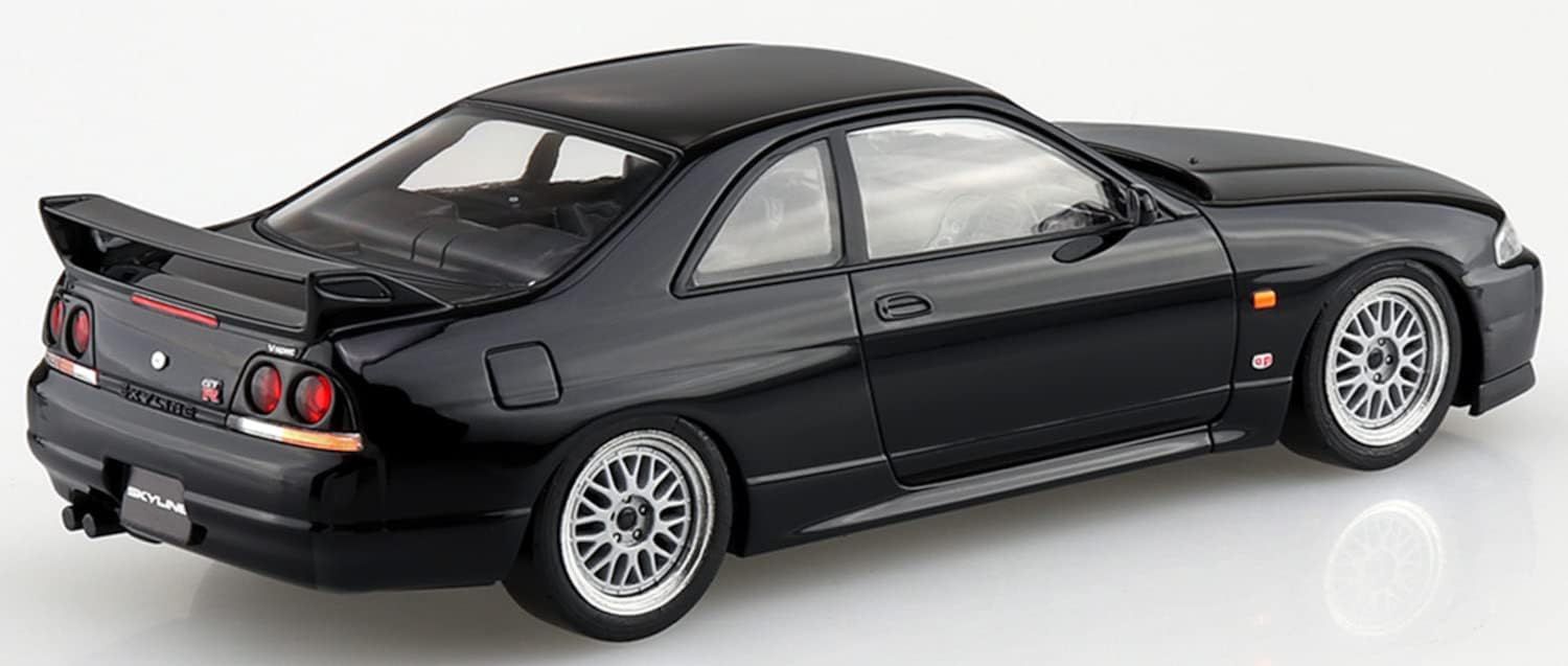Aoshima 15-SP2 NISSAN R33 SKYLINE GT-R CUSTOM WHEEL(BLACK) - BanzaiHobby