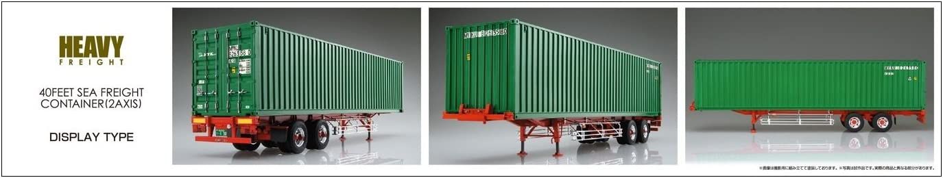 Aoshima 40 Feet Maritime Container Trailer (Two-axis Type) - BanzaiHobby