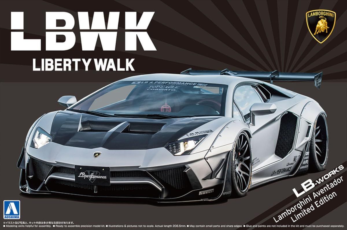 Aoshima Bunka Kyozai LB Works No. 19 Lamborghini Aventador LE Ver.1 - BanzaiHobby