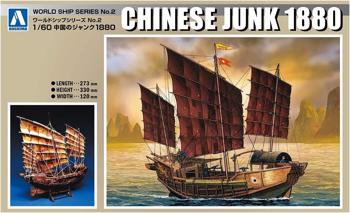 Aoshima Chinese Junk 1880 - BanzaiHobby