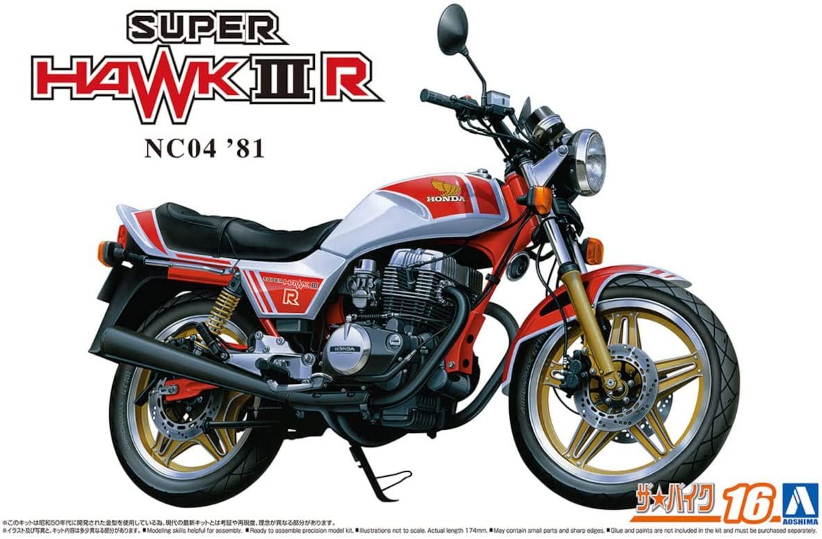 Aoshima Honda NC04 Super Hawk IIIR `81 - BanzaiHobby