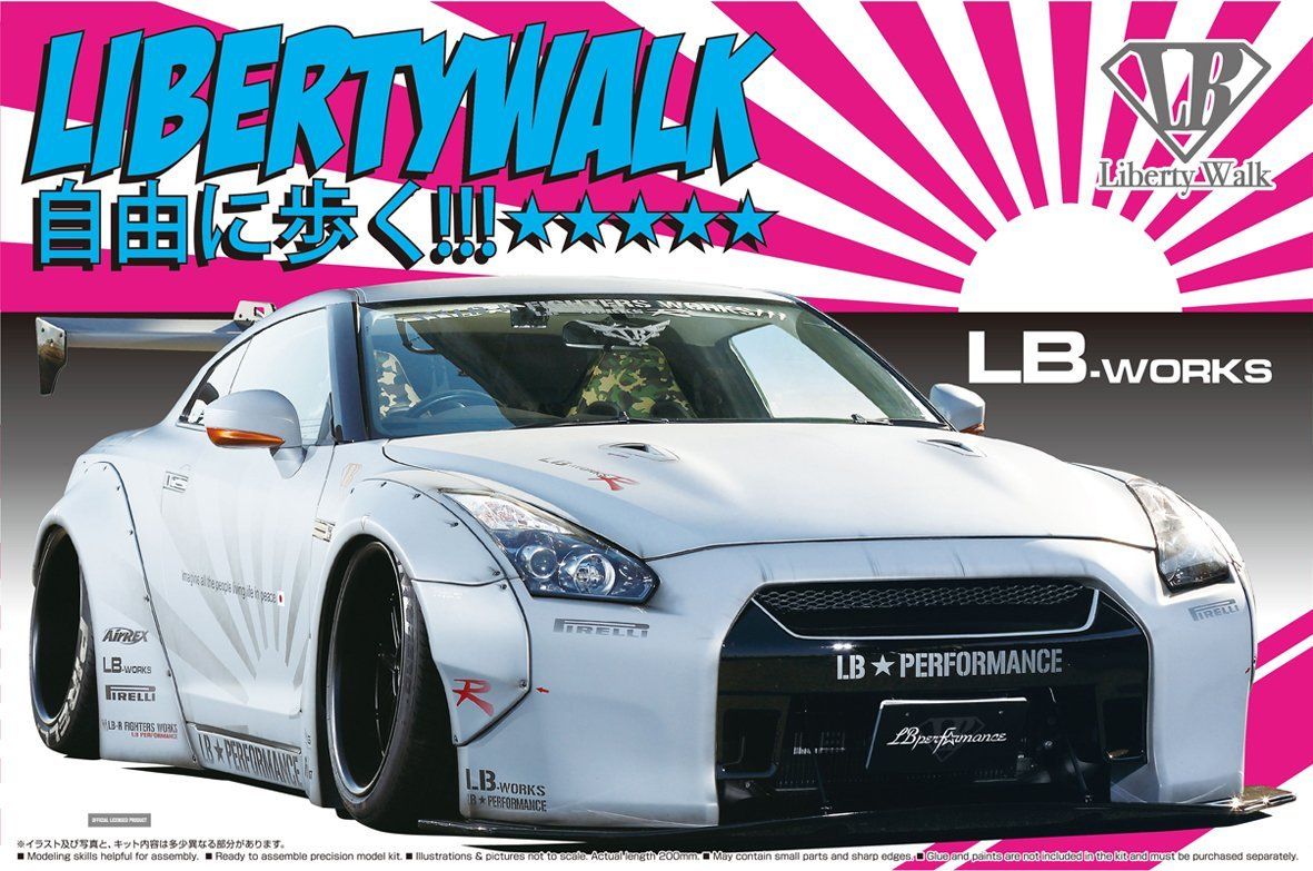 Aoshima Liberty Walk LB Works R35 GT-R Ver.2 Damage Box - BanzaiHobby
