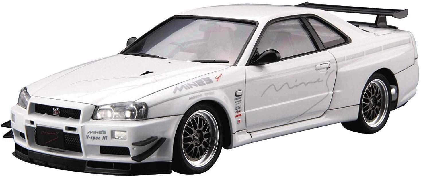 Aoshima Mine`s BNR34 Skyline GT-R `02 (Nissan) - BanzaiHobby