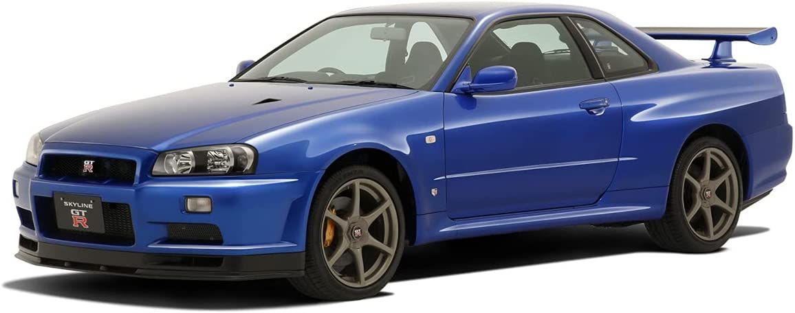Aoshima Nissan R34 Skyline GT-R (Bayside Blue) - BanzaiHobby