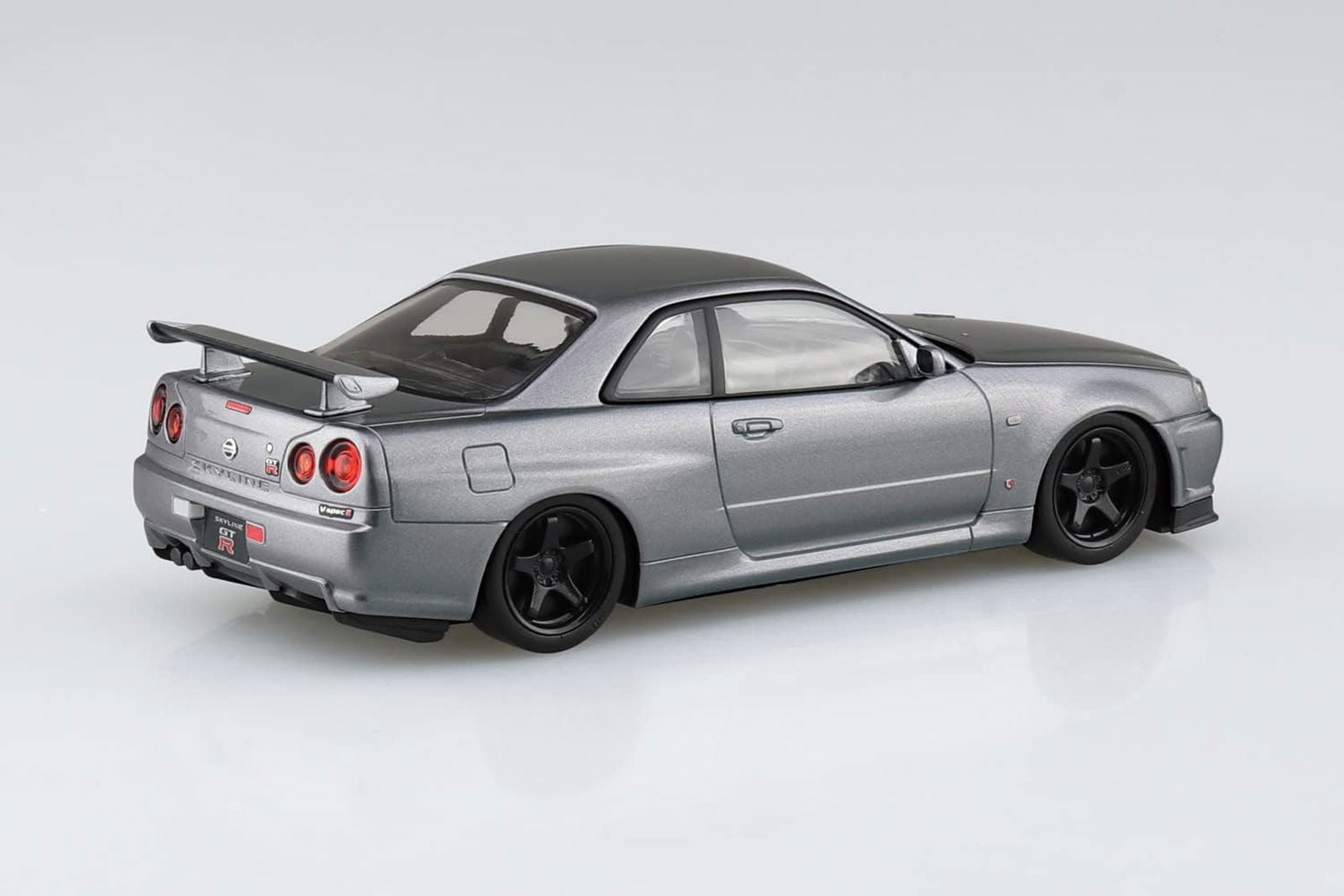 Aoshima Nissan R34 Skyline GT-R Custom Wheels (Athlete Silver) - BanzaiHobby