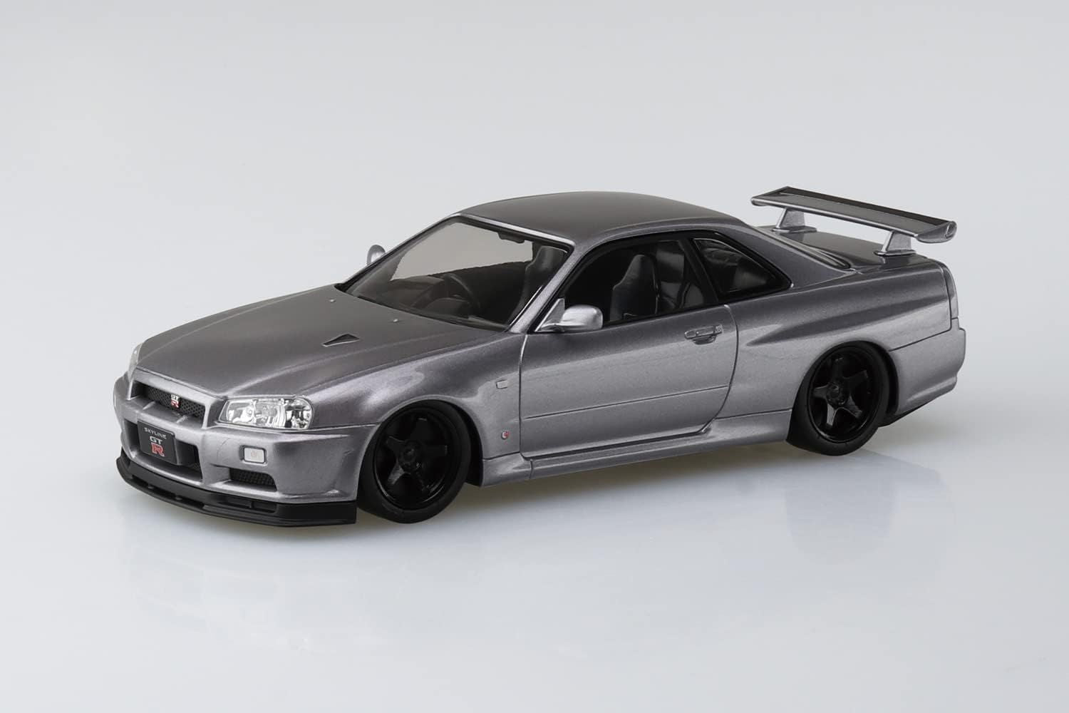 Aoshima Nissan R34 Skyline GT-R Custom Wheels (Athlete Silver) - BanzaiHobby