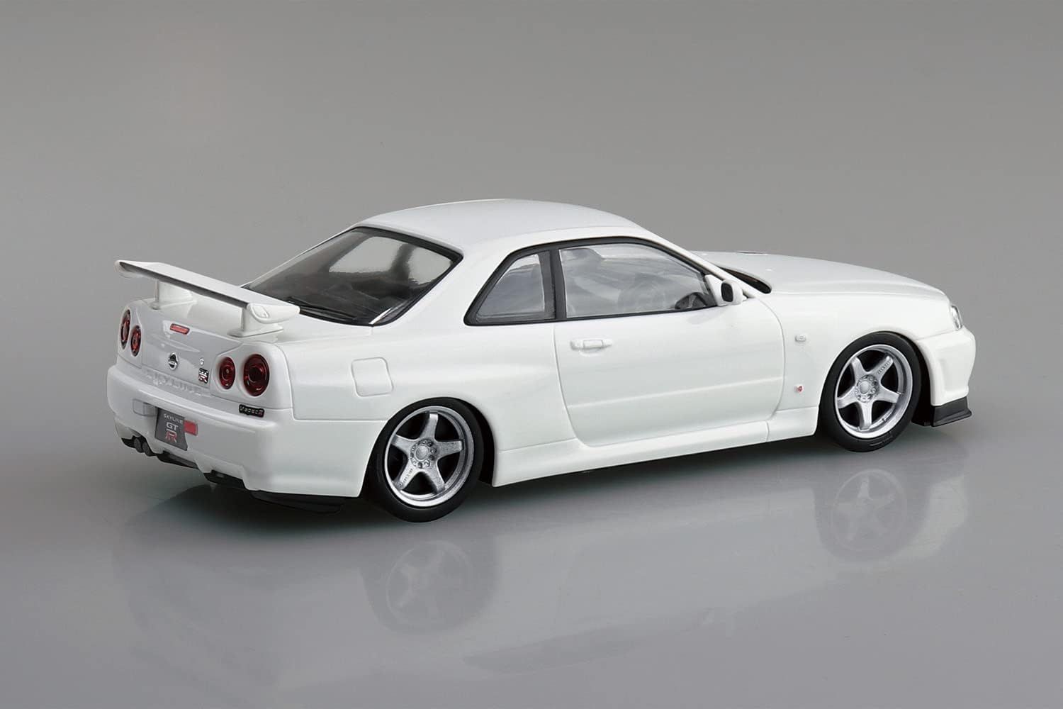Aoshima Nissan R34 Skyline GT-R Custom Wheels (White Pearl) - BanzaiHobby