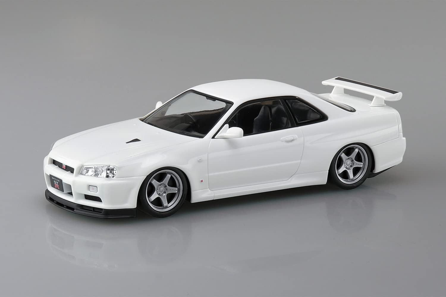 Aoshima Nissan R34 Skyline GT-R Custom Wheels (White Pearl) - BanzaiHobby