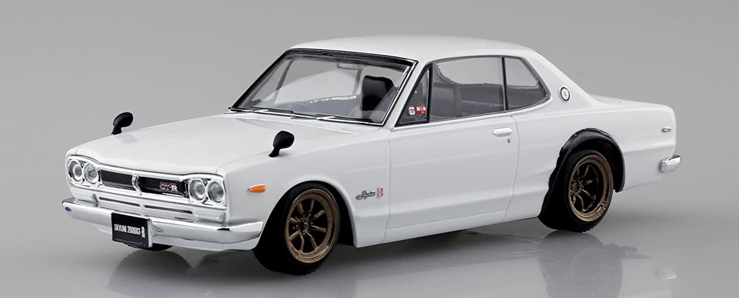 Aoshima Nissan Skyline 2000GT-R Custom Wheel (White) - BanzaiHobby