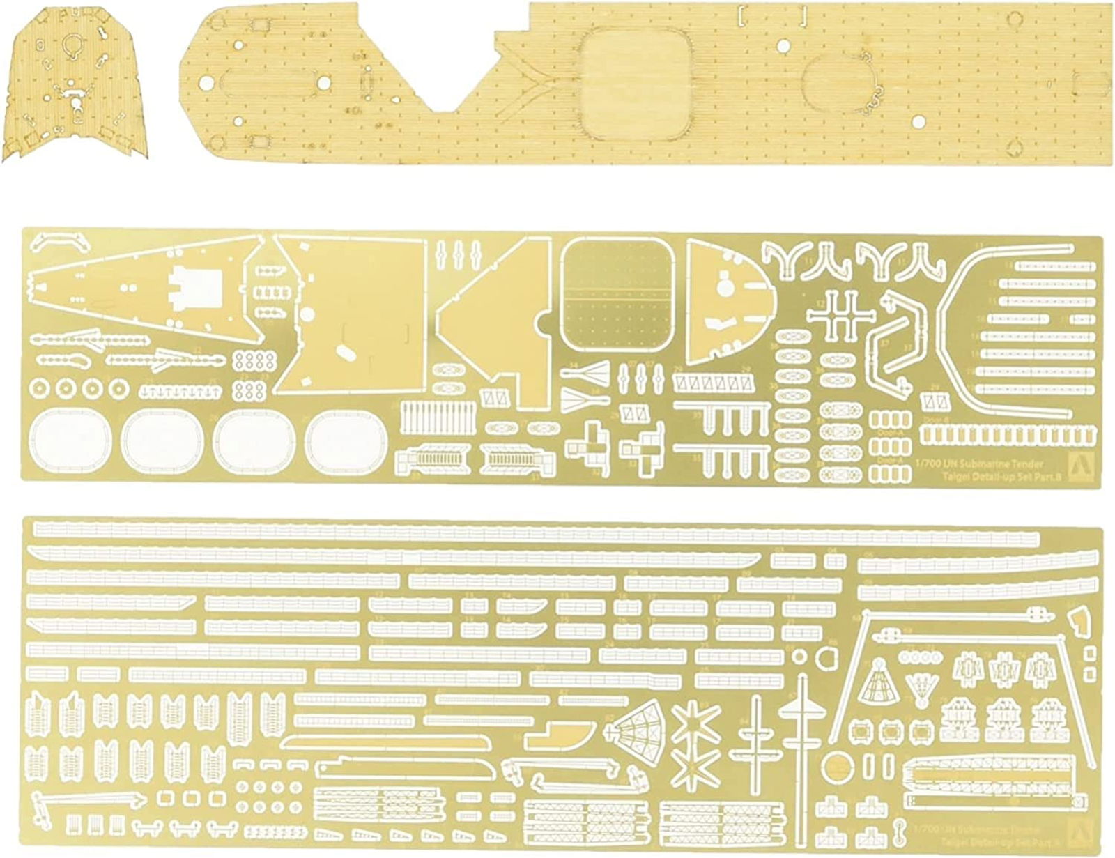 Aoshima Photo-Etched Parts Set for Submarine Tender Taigei - BanzaiHobby