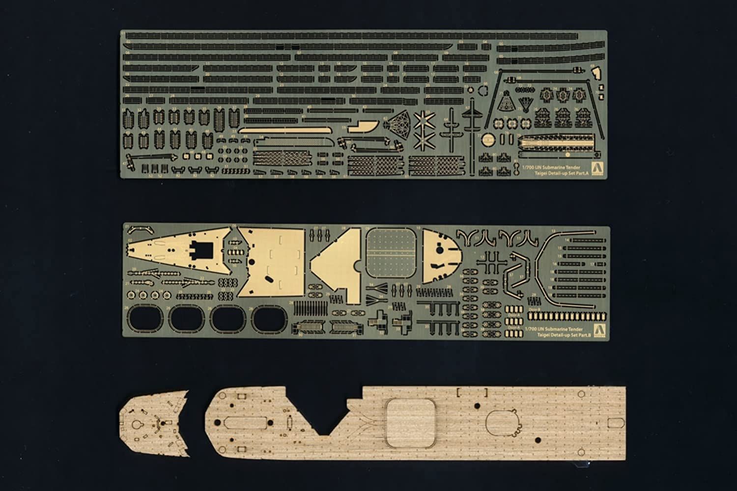 Aoshima Photo-Etched Parts Set for Submarine Tender Taigei - BanzaiHobby