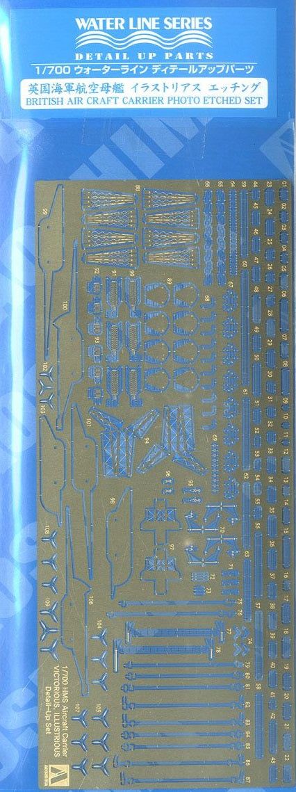 Aoshima Photo-Etched Parts for Royal Navy Aircraft Carriers Illustrious - BanzaiHobby
