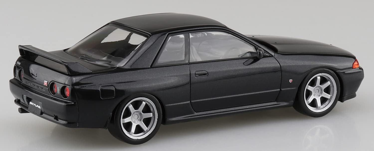 Aoshima The Snap Kit Nissan R32 Skyline GT-R Custom Wheel (Black Pearl Metallic) - BanzaiHobby