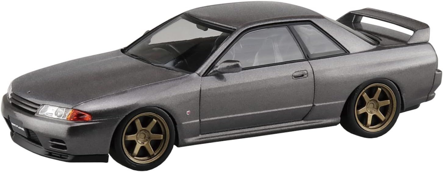 Aoshima The Snap Kit Nissan R32 Skyline GT-R Custom Wheel (Gun Gray Metallic) - BanzaiHobby