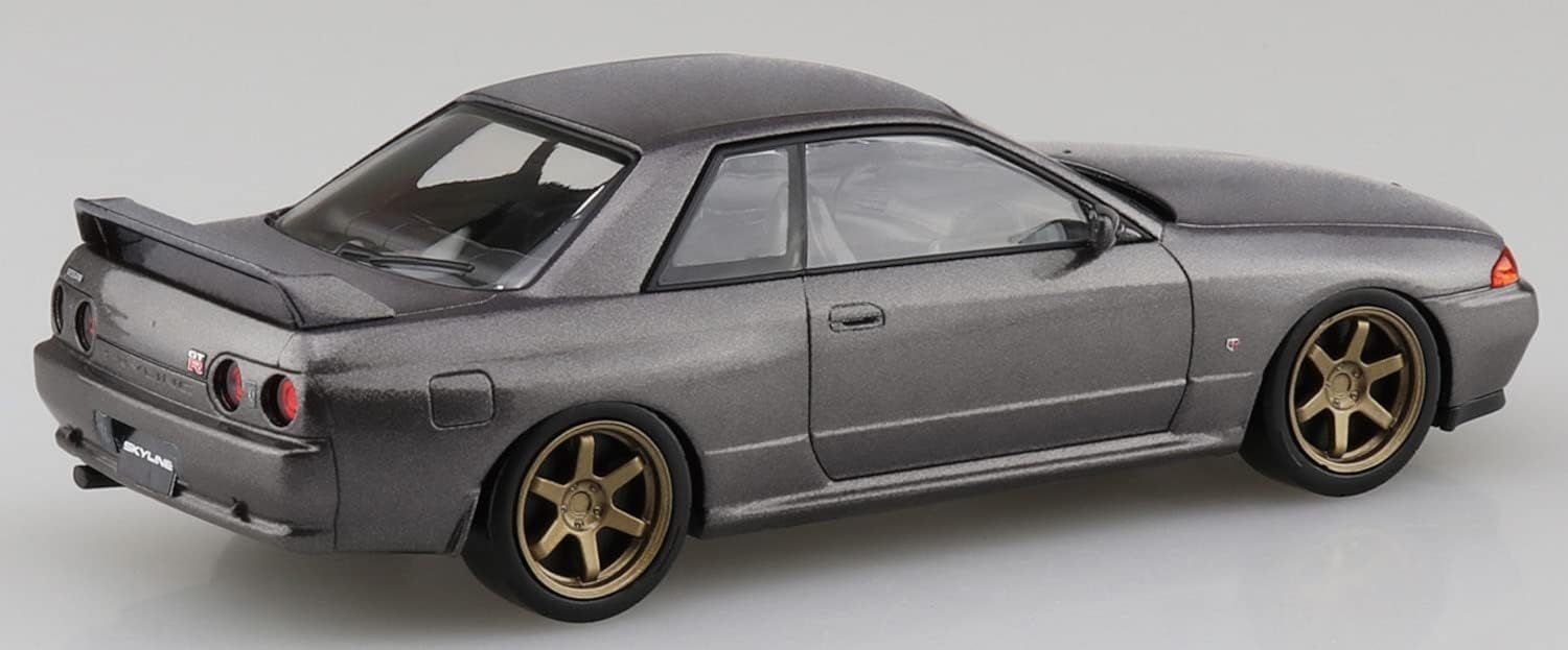 Aoshima The Snap Kit Nissan R32 Skyline GT-R Custom Wheel (Gun Gray Metallic) - BanzaiHobby