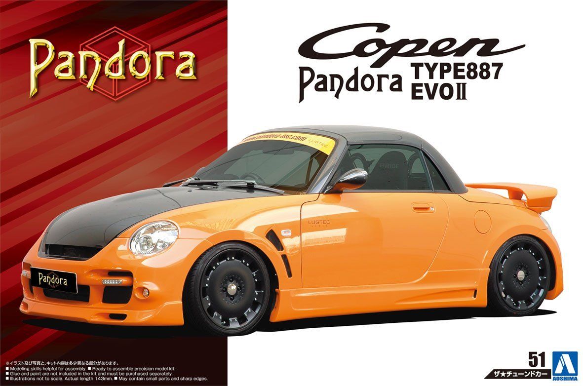 Aoshima The Tuned Car No.51 Copen Type887 Evo II Pandora - BanzaiHobby