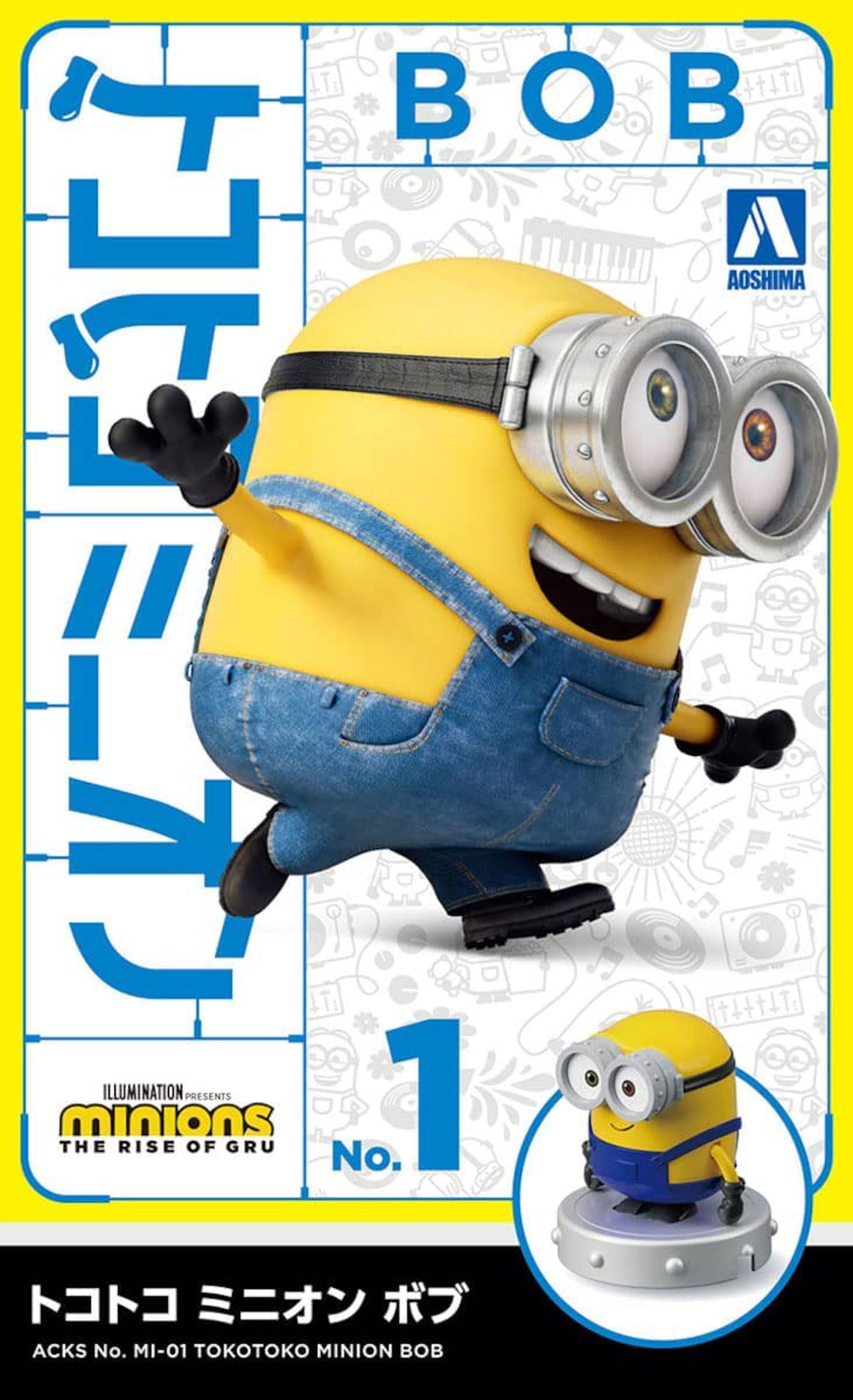 Aoshima Toko-Toko Minion Bob - BanzaiHobby