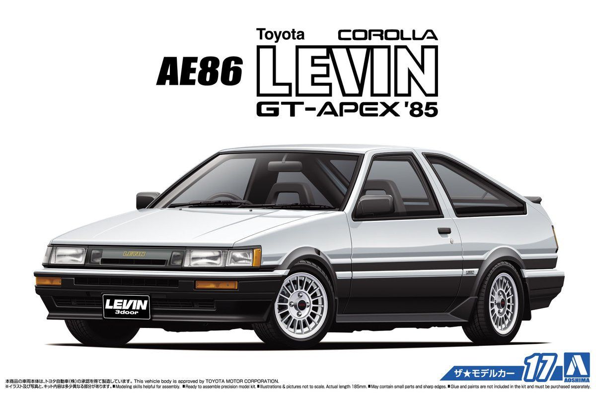 Aoshima Toyota AE86 Corolla Levin GT-APEX '85 - BanzaiHobby