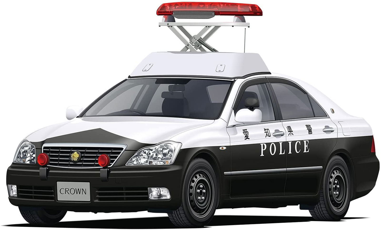 Aoshima Toyota GRS180 Crown Police Car Motor Patrol Unit Vehiclel `05 - BanzaiHobby