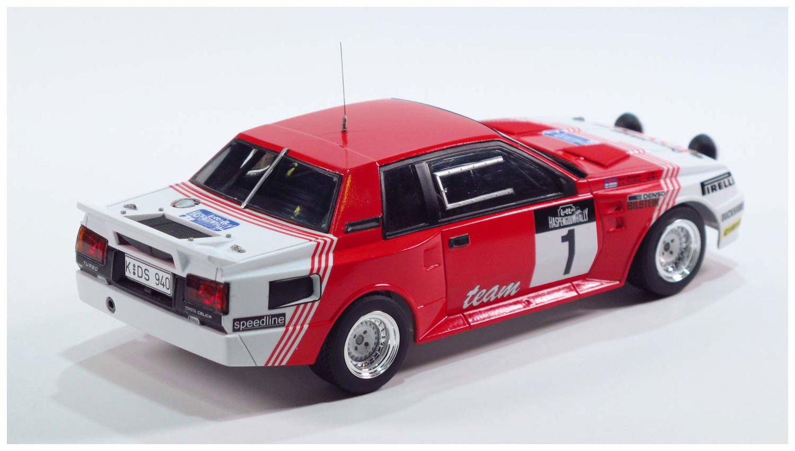 Aoshima Toyota TA64 Celica `85 Haspengouw Rally Version - BanzaiHobby