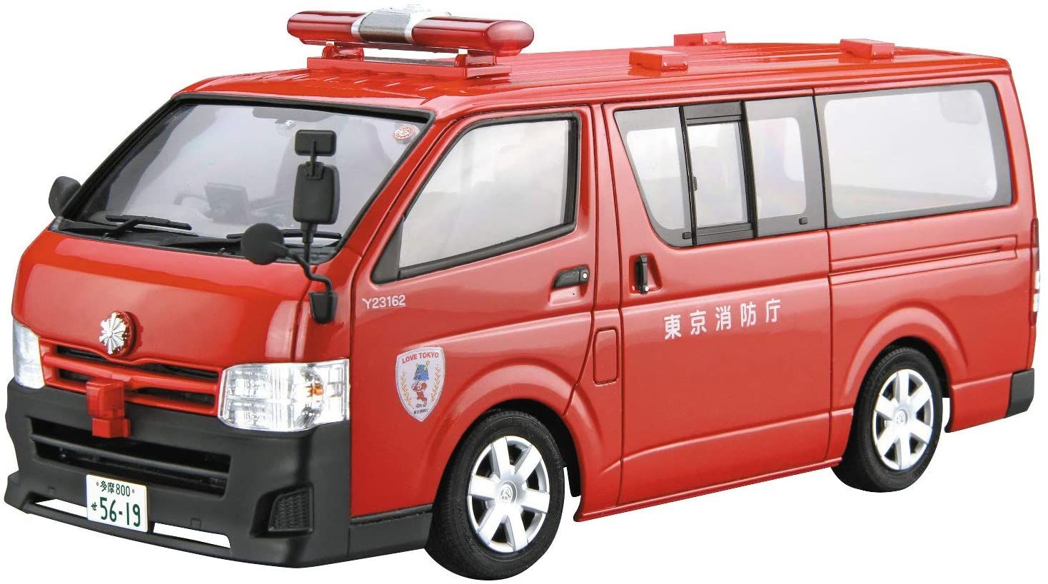 Aoshima Toyota TRH200V Hiace Fire Inspection Loudspeaker Van `10 - BanzaiHobby