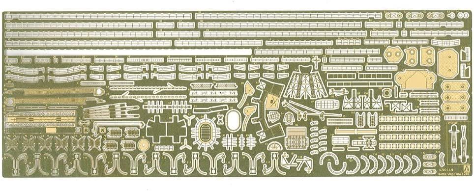 Aoshima Wood Deck Sheet & Photo-Etched Part Set for IJN Battleship Fuso - BanzaiHobby