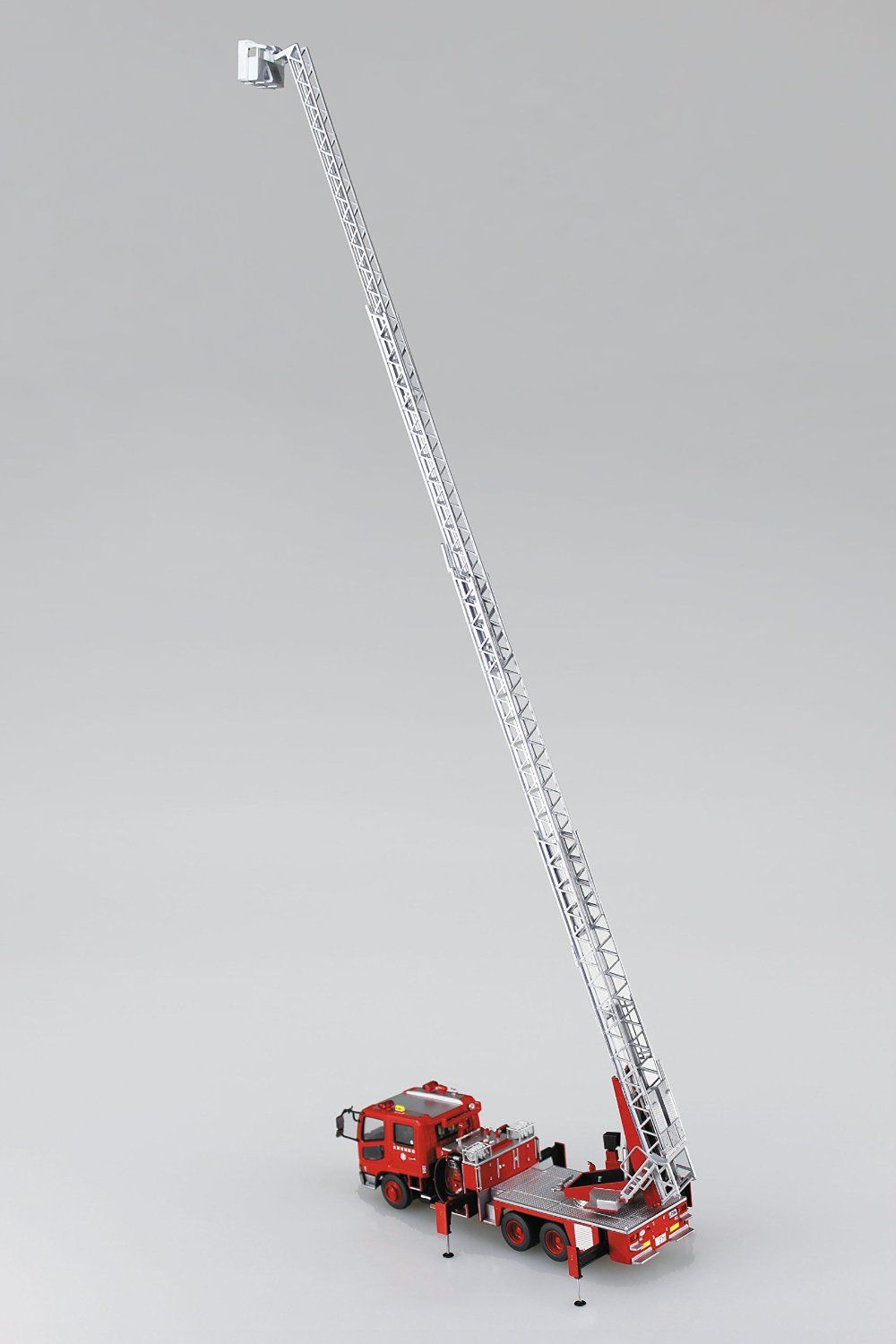 Aoshima Working Vehicle No.2 Fire Ladder Truck - BanzaiHobby