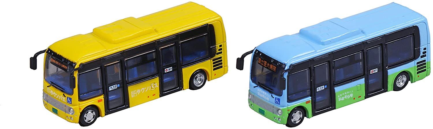 KATO 23-600A DioTown (N) Hino Poncho Yellow / Aozora (2 Pieces) - BanzaiHobby