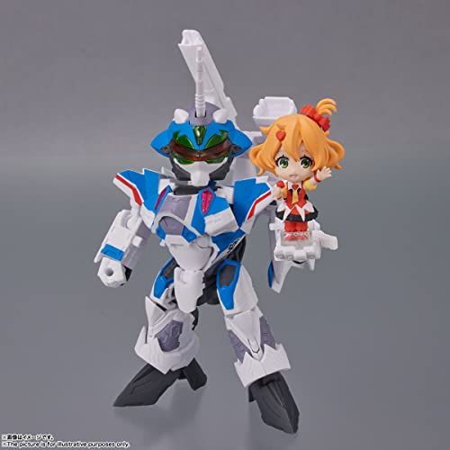 BANDAI SPIRITS(バンダイ スピリッツ) TINY SESSION マクロスΔ VF-31J ジークフリード (ハヤテ・インメルマン機) with フレイア・ヴィオン 約100mm PVC＆ABS製 塗装済み可動フィギュア - BanzaiHobby