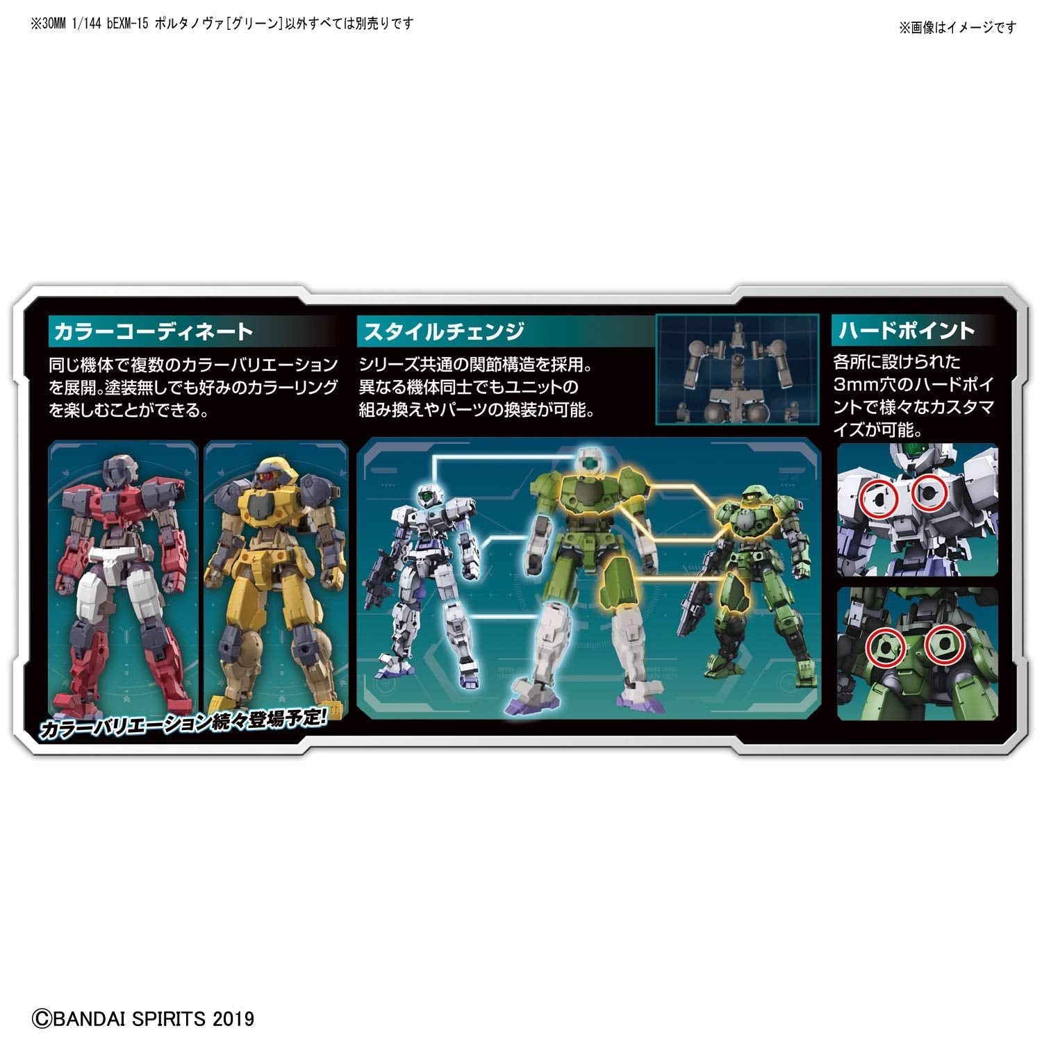 Bandai 30MM bEXM-15 Portanova [Green] - BanzaiHobby