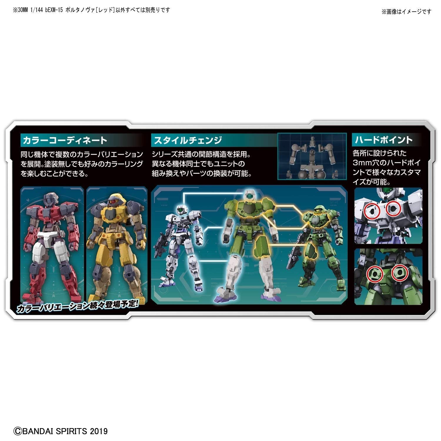Bandai 30MM bEXM-15 Portanova [Red] - BanzaiHobby