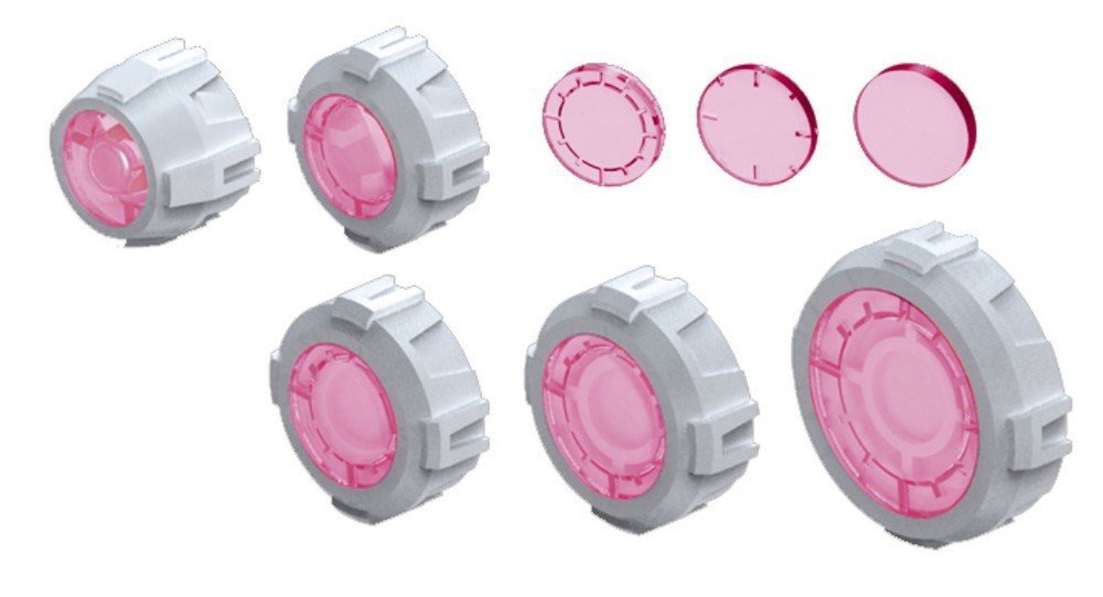 Bandai Builders Parts HD MS Sight Lens 01, Pink - BanzaiHobby