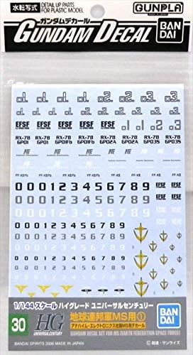 Bandai Gundam Decal for (HGUC) E.F.S.F. MS 1 - BanzaiHobby