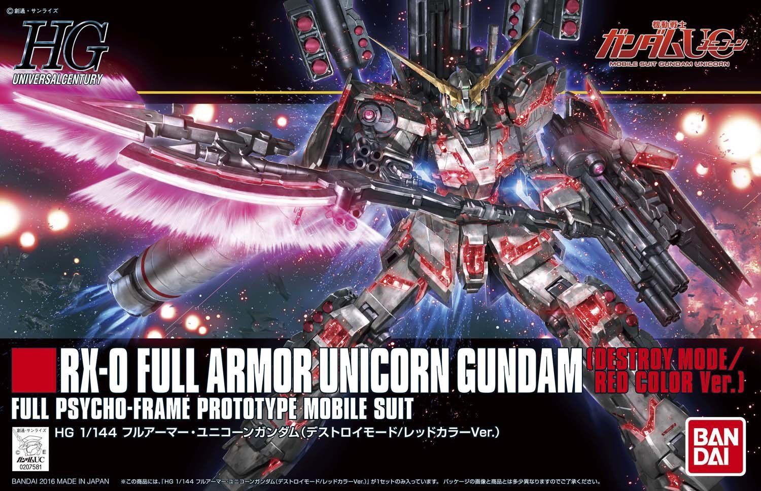 Bandai HGUC 199 FULL ARMOR UNICORN GUNDAM DESTROY MODE - BanzaiHobby