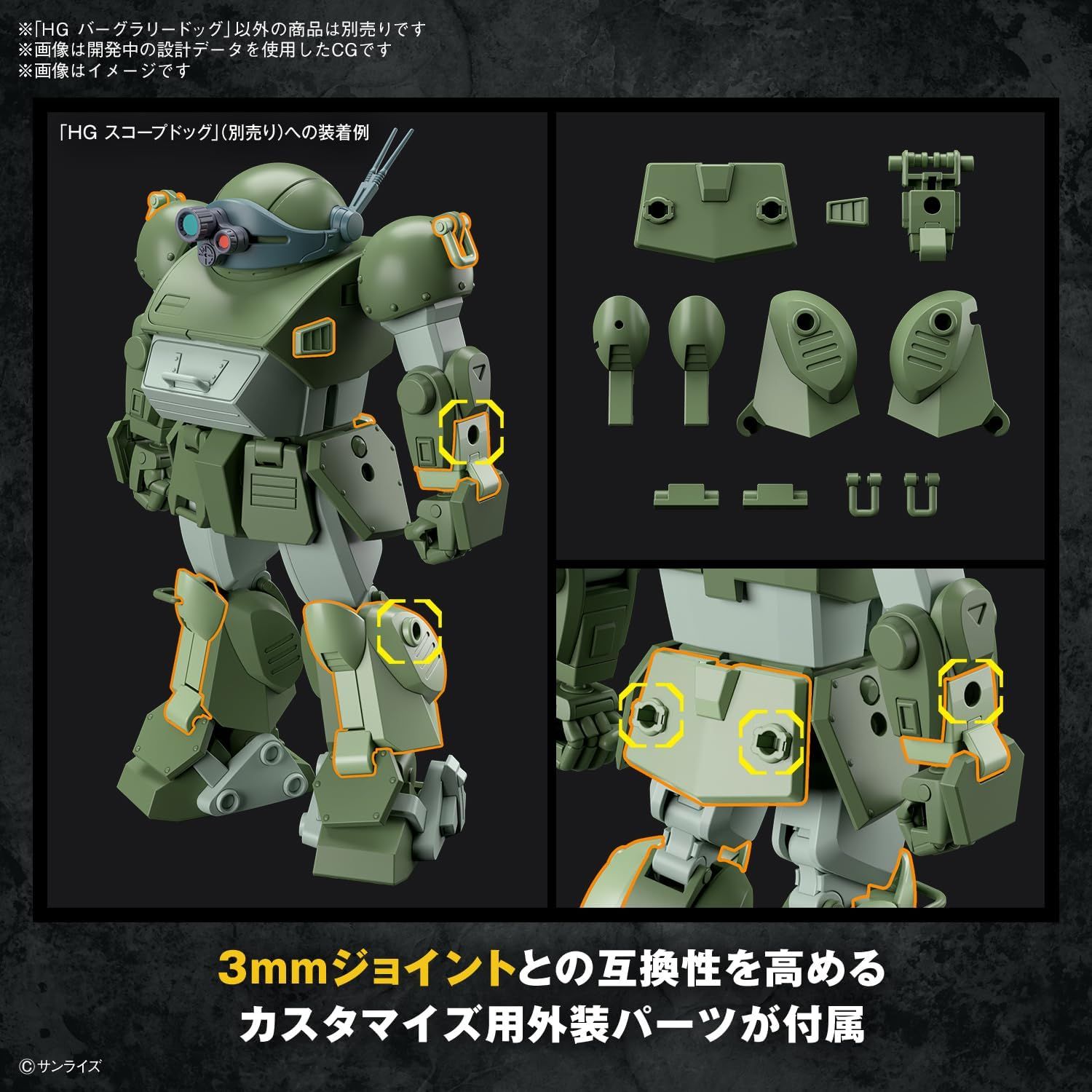 Bandai  HG Armored Trooper Votoms Burglary Dog - BanzaiHobby