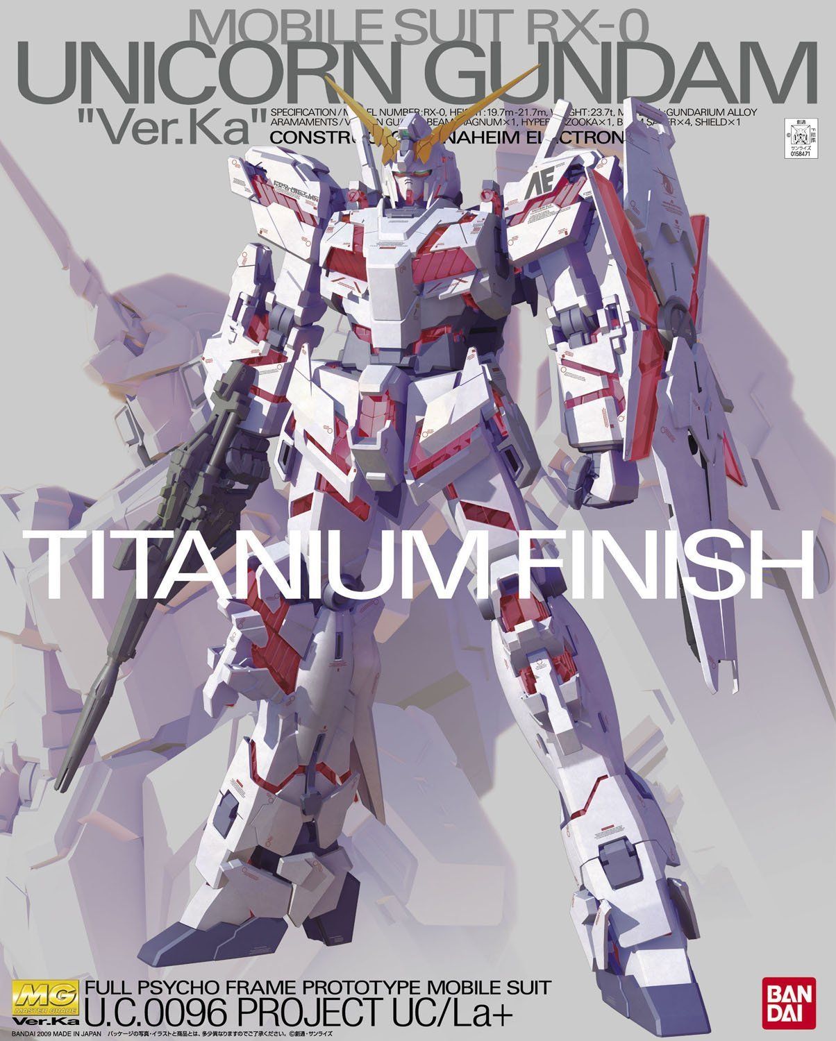 Bandai MG RX-0 Unicorn Gundam Ver.Ka Titanium Finish - BanzaiHobby