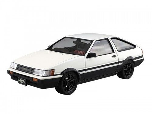 Aoshima Pre Painted Model SP Toyota AE86 Levin 83 (White/Black) - BanzaiHobby