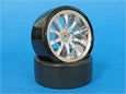 Blade Racing BL212 Taper Drift Tire + Euro10 Silver Pre Mounted - BanzaiHobby